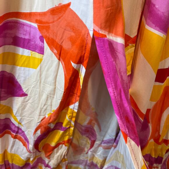 Abel the Label Anthropologie Halter Maxi Dress Festival Tropical Small New - Picture 6 of 10